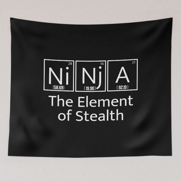 Item preview, Funny Science Elements Ninja Graphic Design   print designed and sold by Raymond Cloud.