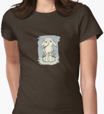 Writing bunny Women's Fitted T-Shirt