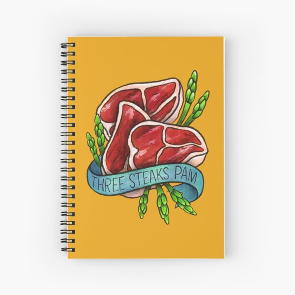 Three Steaks Pam - Gavin and Stacey Spiral Notebook