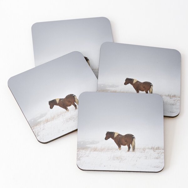 Item preview, Icelandic horse in the snow II designed and sold by elisainiceland.