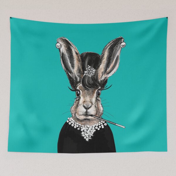 Item preview, Audrey Hareburn -  Cute Fashion Hare Bunny designed and sold by PG Illustration.