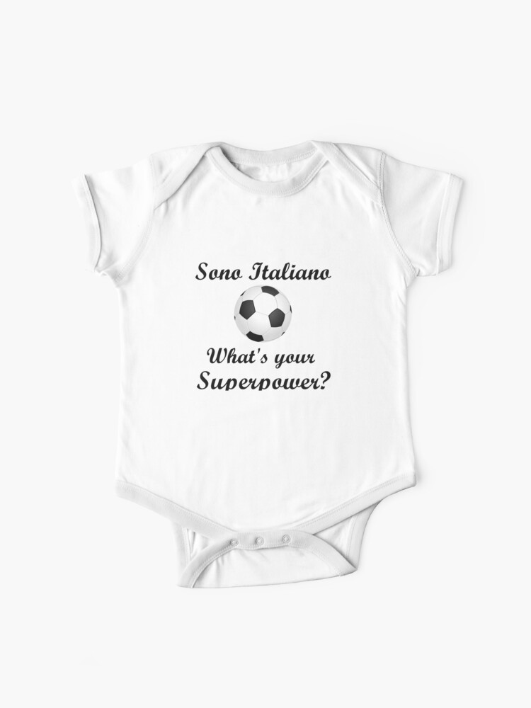 Sono Italiano What S Your Superpower Baby One Piece By Lazycouchgym Redbubble