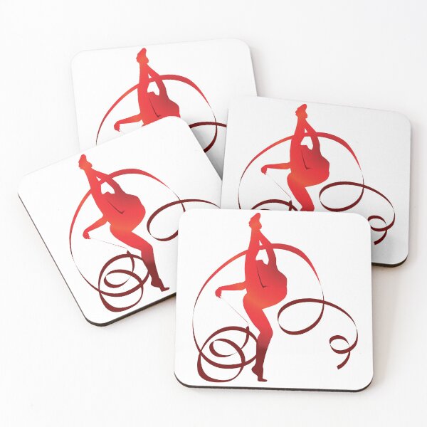 Artikelvorschau, Rhythmische Turnerin Red Ribbon Dance entworfen und verkauft von Elenia Design.