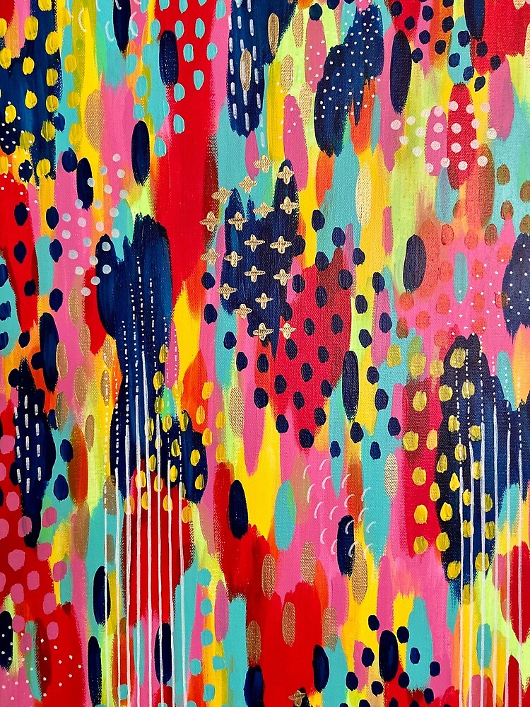 "Vibrant Abstract Painting" Art Print by Crystalleeannh Redbubble