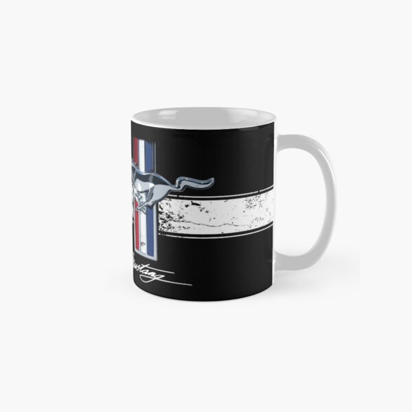 Ford Mustang Retro Logo - Stripes - distressed Classic Mug