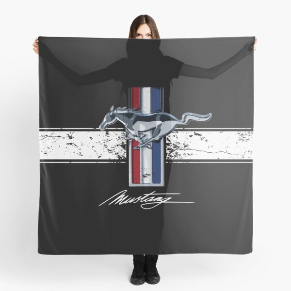 Ford Mustang Retro Logo - Stripes - distressed Scarf