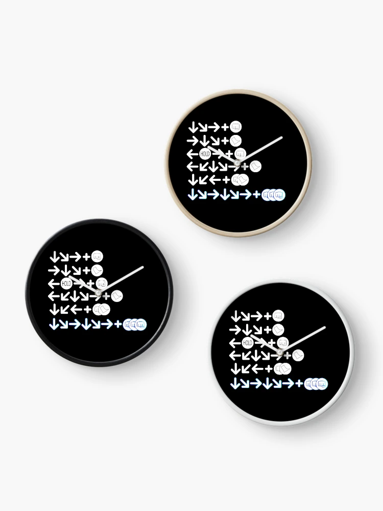 Thumbnail 3 of 4, Clock, Fighting Game Commands designed and sold by RaiXann.