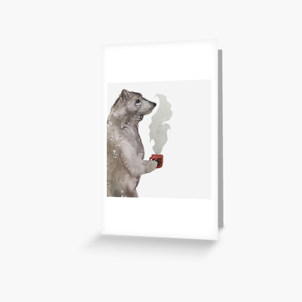 A Bear and his Mug Greeting Card
