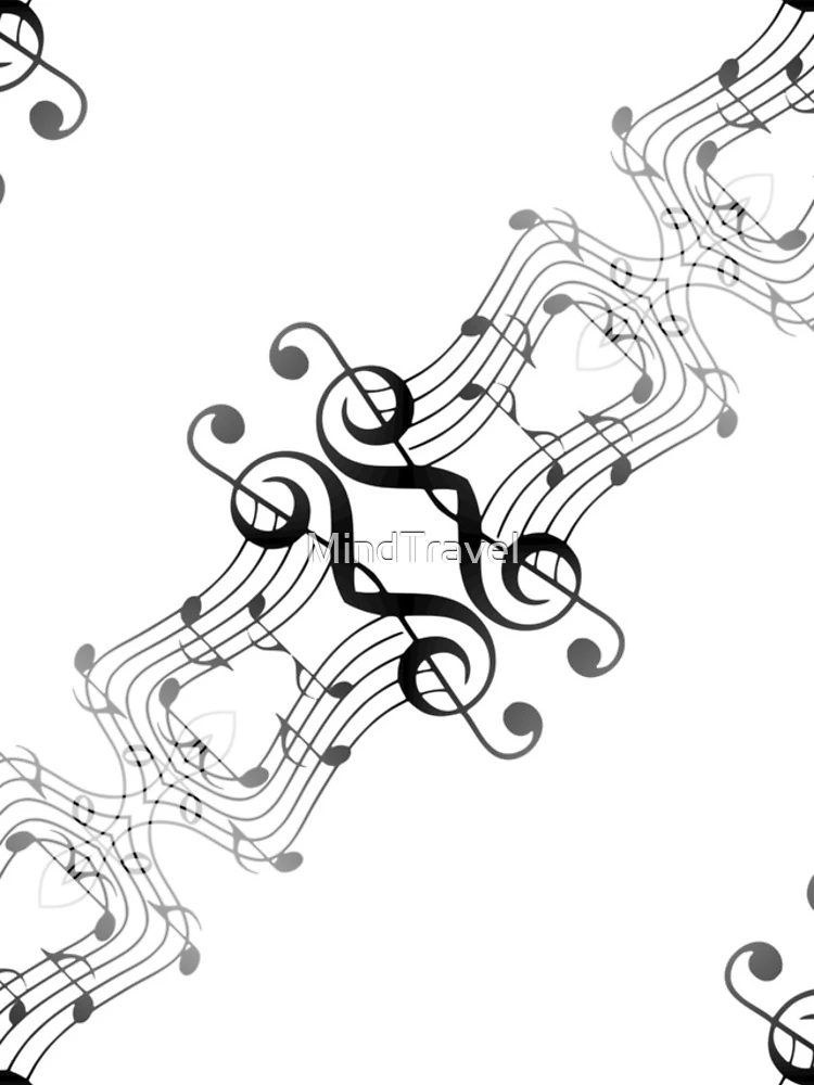 Thumbnail 4 of 4, iPhone Case, Musical Notes In a diagonal pattern . designed and sold by MindTravel.