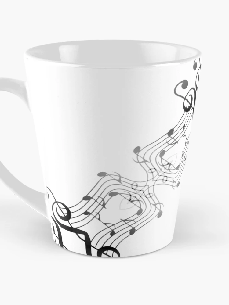 Thumbnail 3 of 4, Coffee Mug, Musical Notes In a diagonal pattern . designed and sold by MindTravel.