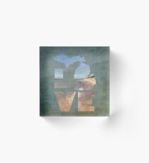 Love in Michigan Acrylic Block