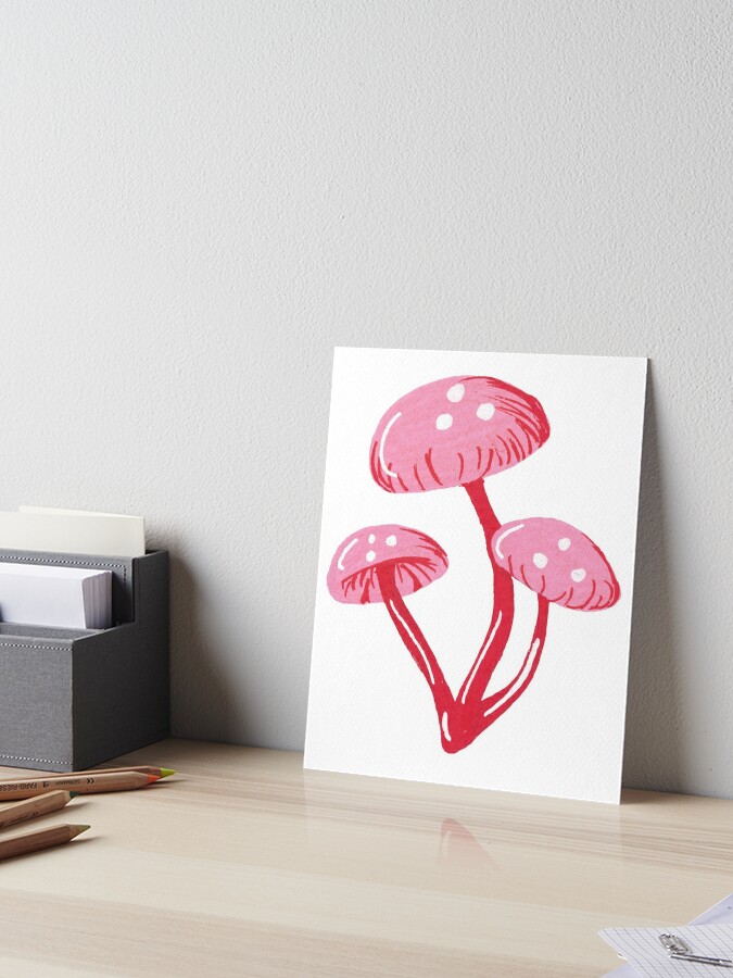 Pink Mushroom Bookmark with Tassel — Yvette Lab Fine Art Studios