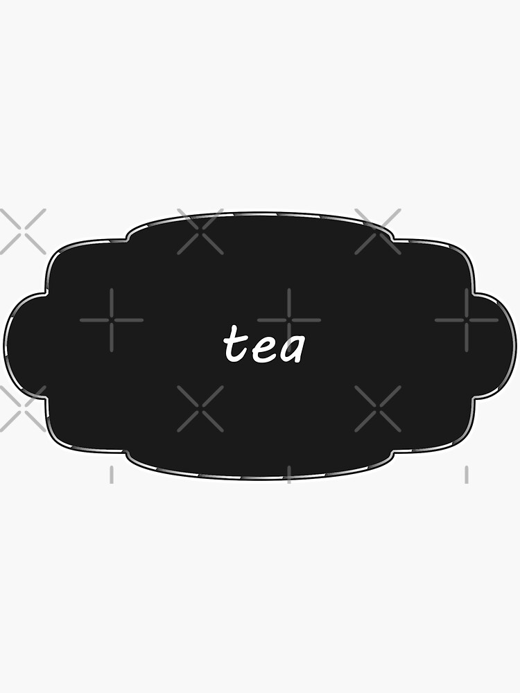 "Printed Pantry Label / Sticker tea" Sticker for Sale by weekenz