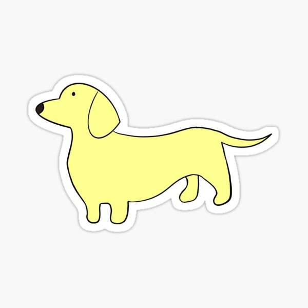 "Cream weenie dog sticker " Sticker for Sale by BohemianBalance Redbubble