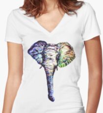 Elephantasm Women's Fitted V-Neck T-Shirt