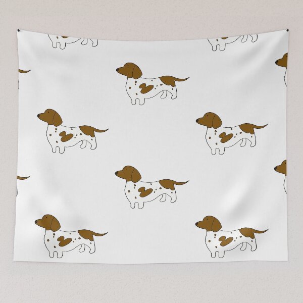 Item preview, Chocolate Piebald dachshund weenie dog sticker  designed and sold by BohemianBalance.