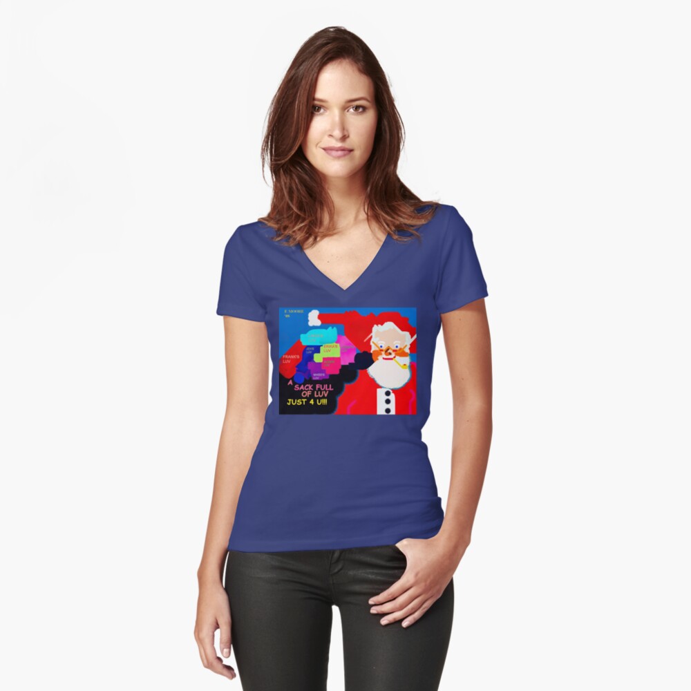 Item preview, Fitted V-Neck T-Shirt designed and sold by frankmoore.