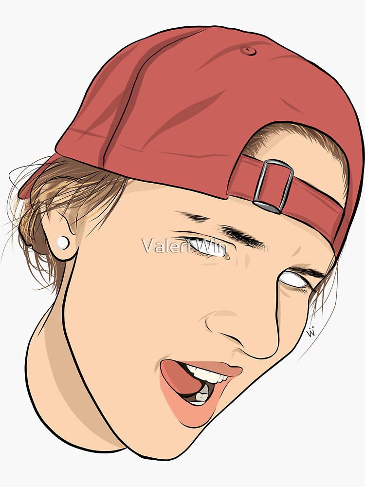 Cartoon profile picture Sticker for Sale by Julia126789