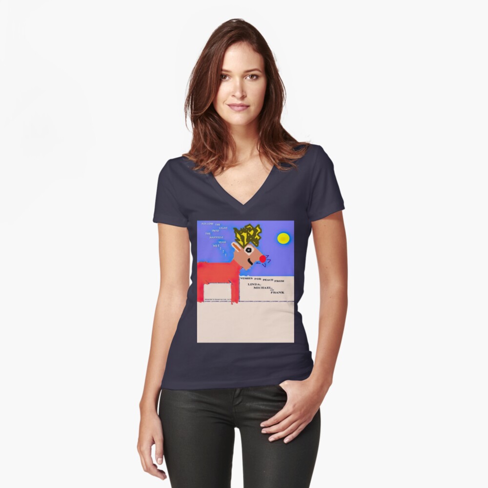 Item preview, Fitted V-Neck T-Shirt designed and sold by frankmoore.
