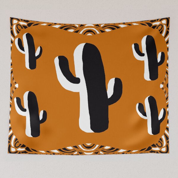 Item preview, Cactus western gold bedspread  designed and sold by SaltCitySage.