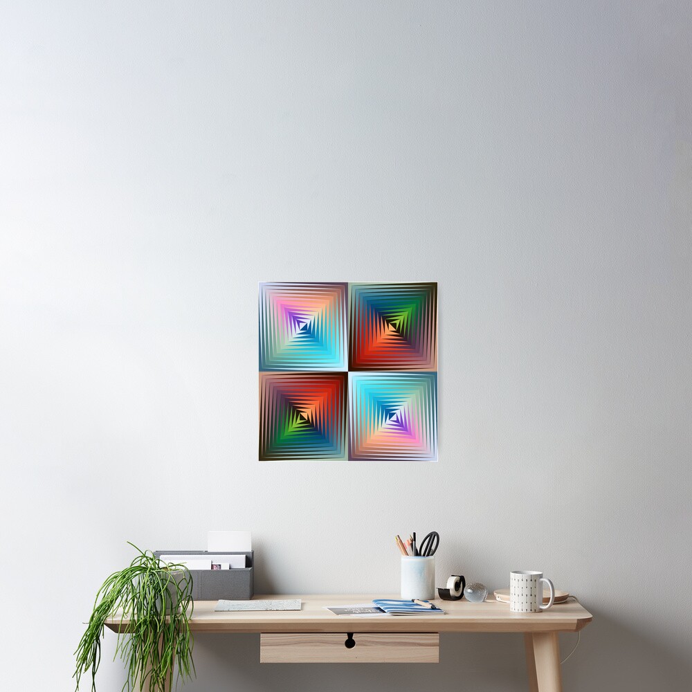 Victor #Vasarely, was a Hungarian-French #artist, who is widely accepted as a #grandfather and leader of the #OpArt movement Poster