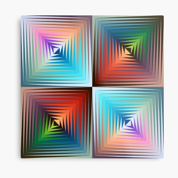 Victor #Vasarely, was a Hungarian-French #artist, who is widely accepted as a #grandfather and leader of the #OpArt movement Metal Print