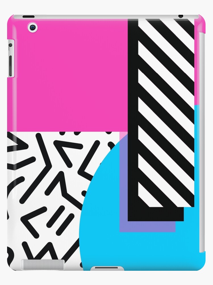 Colorblock Horizontal Stripe Pink & Green Monogram iPad Air Cover