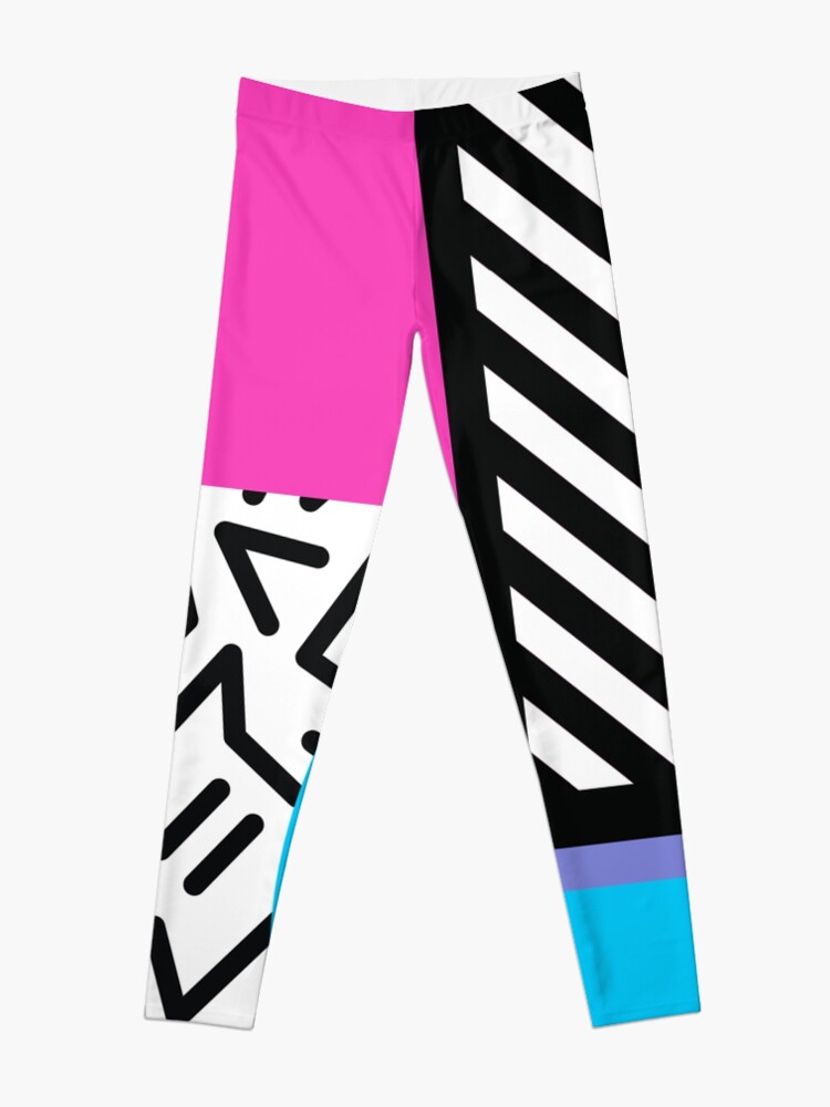 Alternate view of Colorful Retro Memphis Abstract Leggings