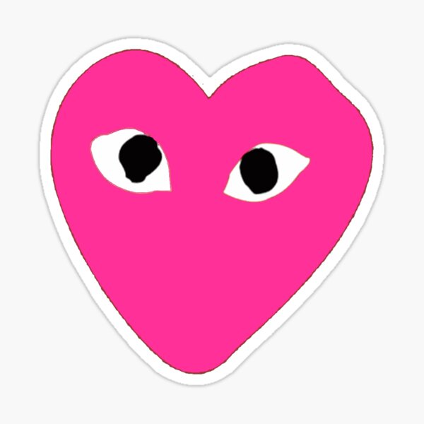 cdg pink heart