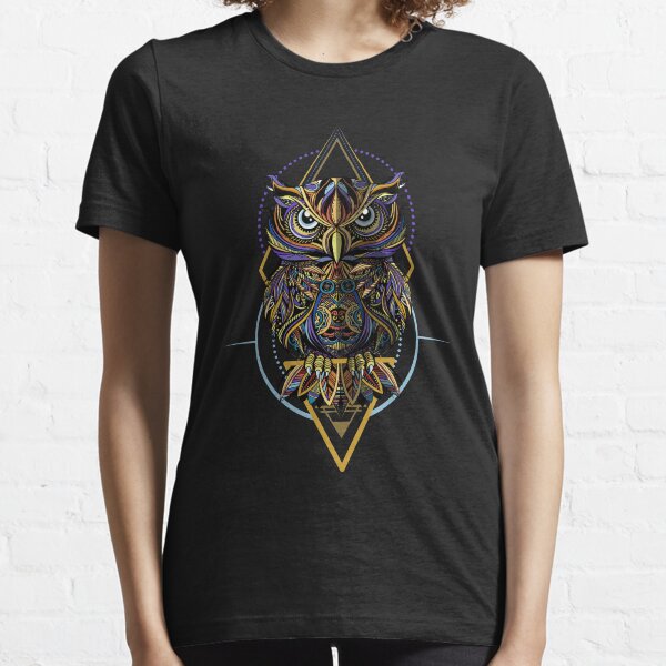 Geometric Owl Art Wise Angry Owl Essential T-Shirt