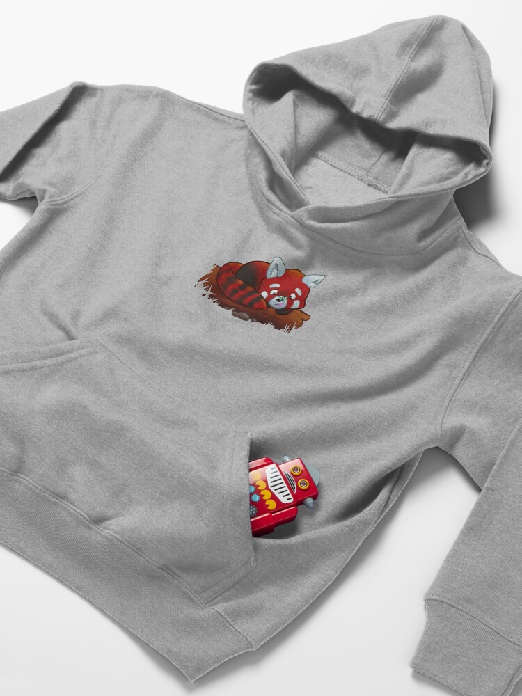 Alternate view of Red Panda's New Friend Kids Pullover Hoodie
