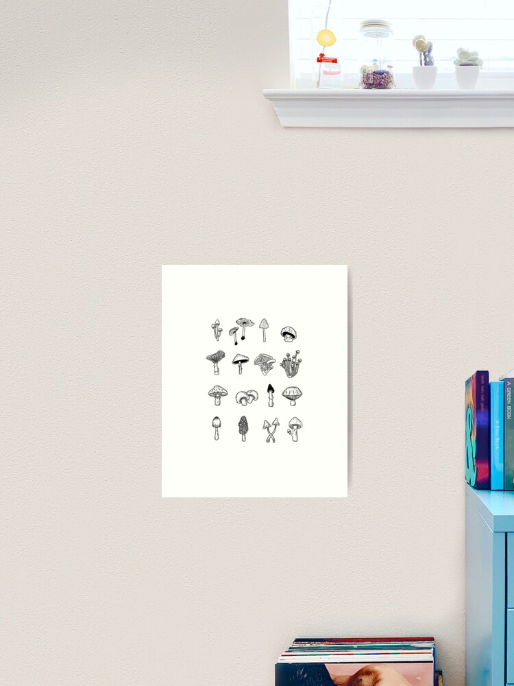 Thumbnail 2 of 3, Art Print, Mushroom designed and sold by alienmoth.