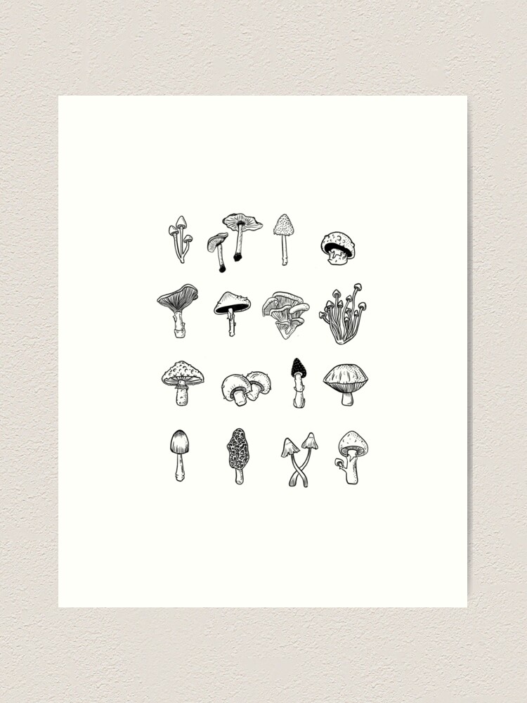 Thumbnail 1 of 3, Art Print, Mushroom designed and sold by alienmoth.