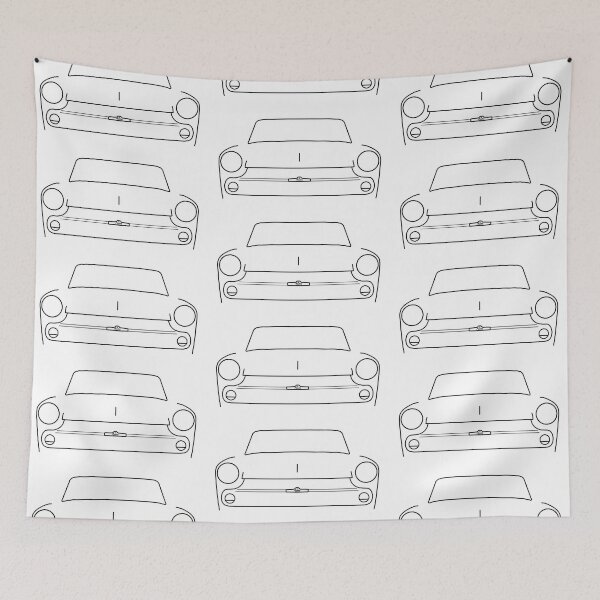 Item preview, Austin Cambridge A60 classic car outline graphic (black) designed and sold by soitwouldseem.