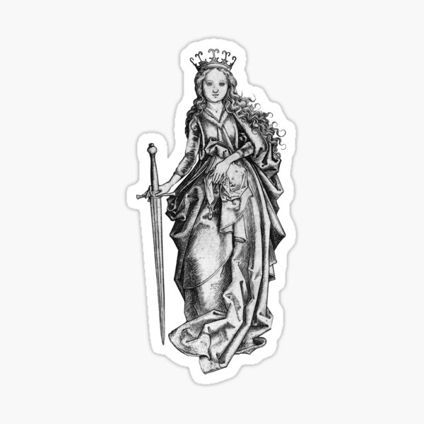 Vista previa del artículo con la obra «Princesa medieval con espada - De impresión», diseñado y vendido por emovendo.