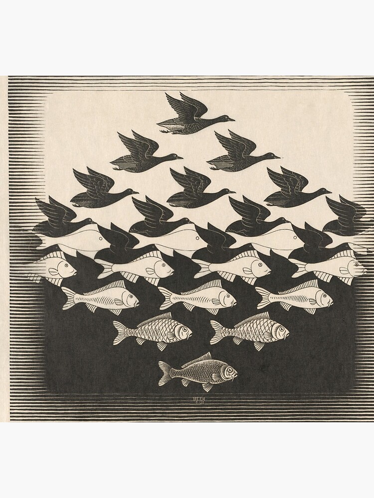 Escher - Sky and water I by billythekidtees