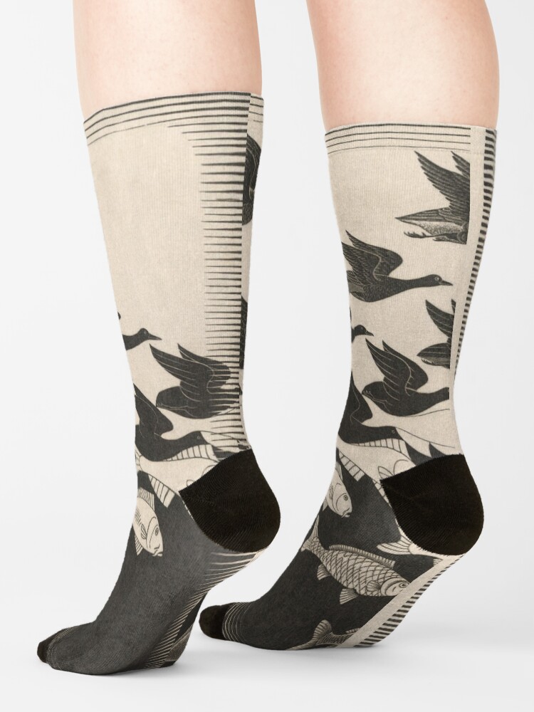 Alternate view of Escher - Sky and water I Socks