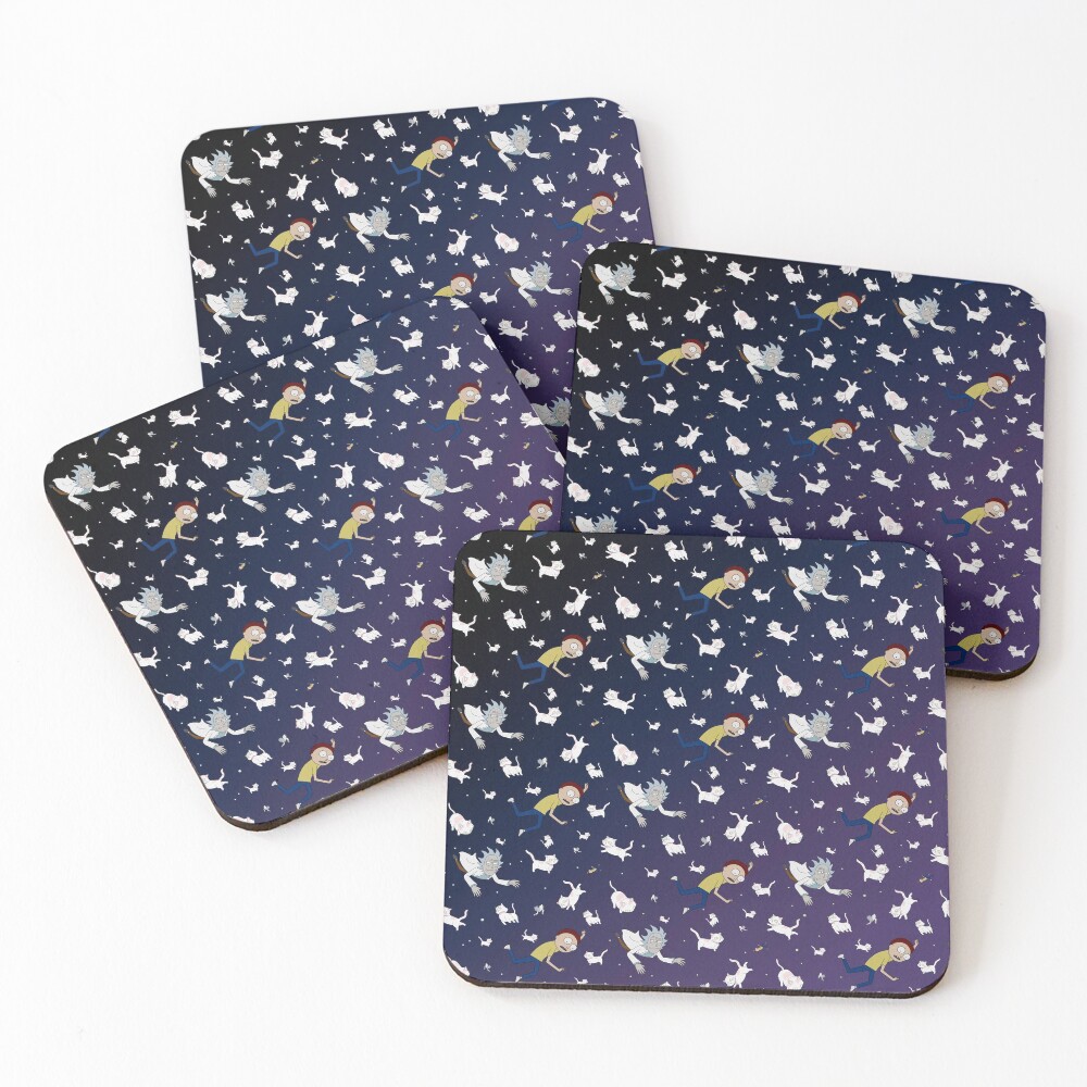 Rick and Morty - Schrodinger's Pattern Coasters (Set of 4)