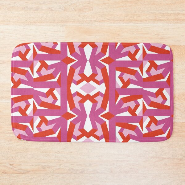 Item preview, Geometric pink pattern red modern designed and sold by Carolina Salazar.