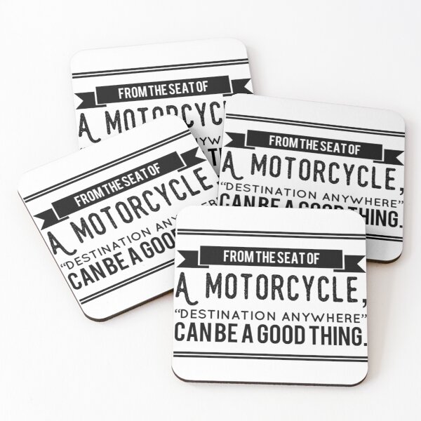 Item preview, From The Seat Of A Motorcycle Destination Anywhere Can Be A Good Thing Black Text designed and sold by TWMBDesigns.