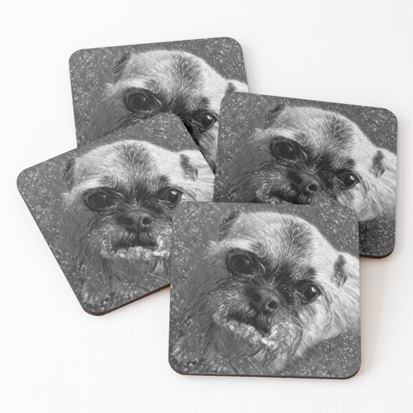 Item preview, Scruffy Pug Mix In The Snow designed and sold by Zurickdesigns.
