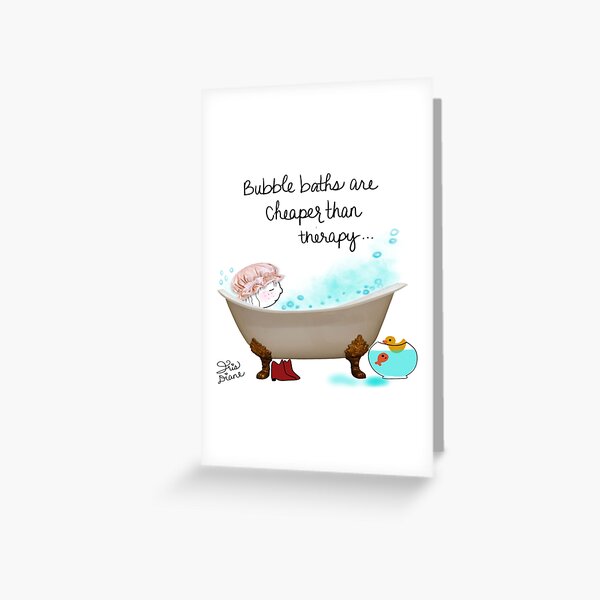 Bathtime Iris Diane by Jami Amerine Greeting Card