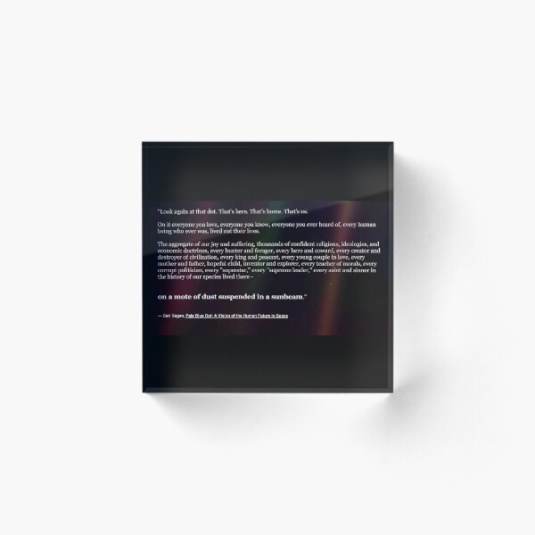 Pale Blue Dot Acrylic Block