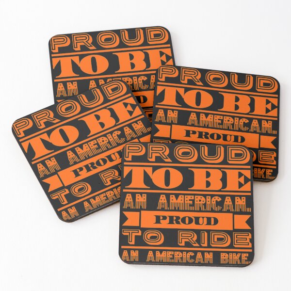 Item preview, Proud American Proud To Ride An American Bike Orange Text designed and sold by TWMBDesigns.