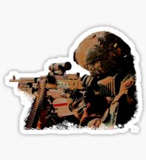 Machine Gunner Sticker