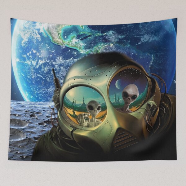 Item preview, ALIENS ON THE MOON  designed and sold by johnnyssandart.