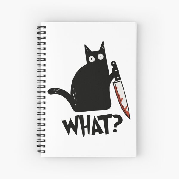 Item preview, Cat What? Murderous Black Cat With Knife Gift Premium T-Shirt designed and sold by ZeLittleFamily.