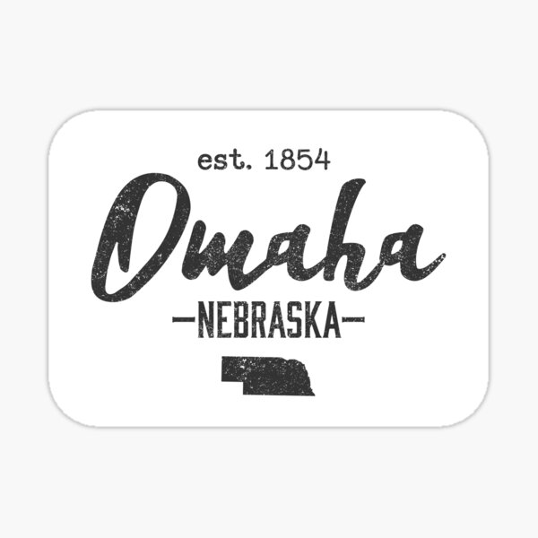 Omaha Nebraska City State Vintage Sticker