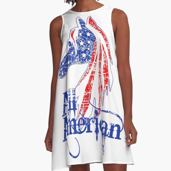 Vista previa del artículo con la obra «Todo americano | Caballo patriótico de Estados Unidos | NickerStickers® en Redbubble», diseñado y vendido por NickerStickers.