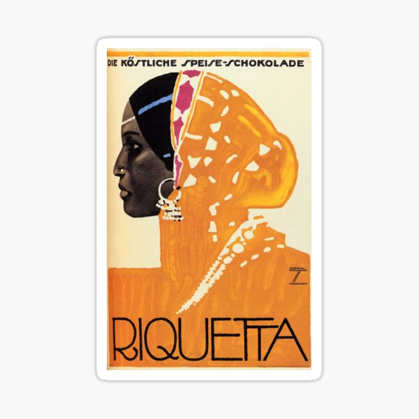 Aperçu de l'œuvre RIQUETTA CHOCOLATES 1926 de l'artiste allemand Ludwig Hohlwein créée et vendue par retroposters.